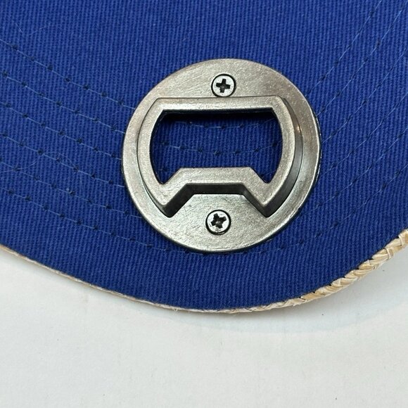 NWT Bud Light Straw Trucker Hat Bottle Opener Blue Patch One Size Adjustable - Picture 11 of 12